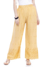Mominos Fashion Reyon Cotton Dark Golden Embroidery Chikan Palazzo | Grocsy