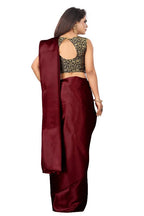Vamika Maroon Satin Designer Saree (PAVITRA MAROON) | Grocsy