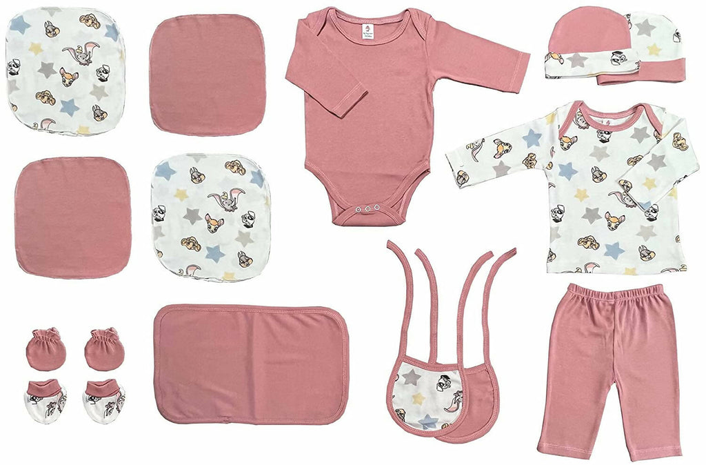 My Tiny Wear Full Sleeves New Born Baby Gift Set - Pink | Grocsy