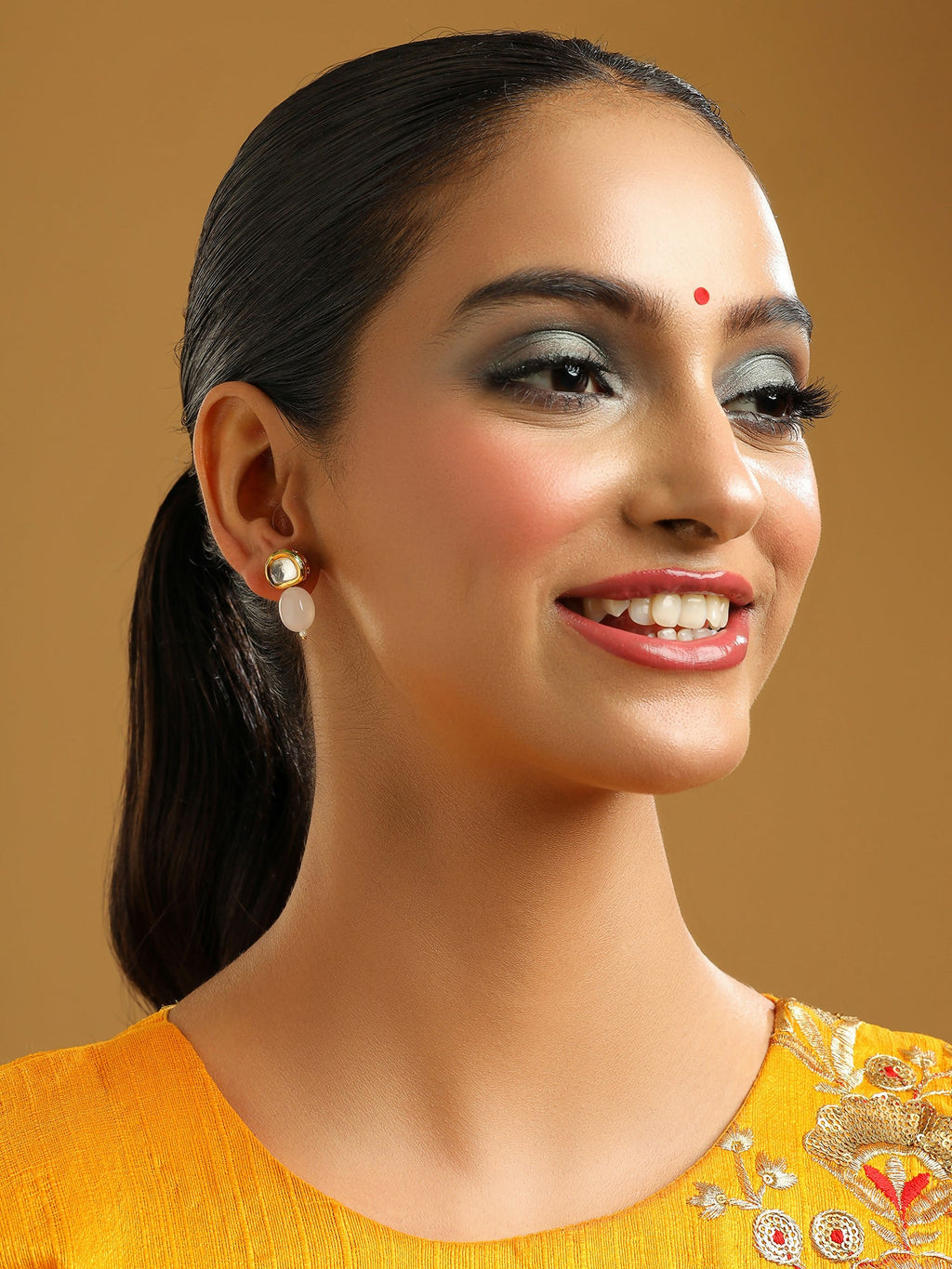 Ruby Raang Pink Kundan Studs | Grocsy