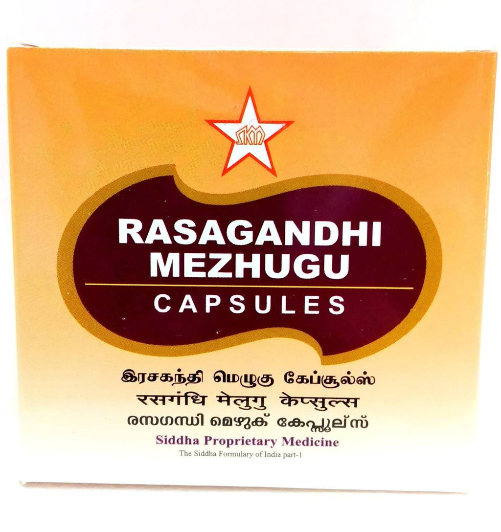 Skm Ayurveda Rasagandhi Mezhugu Capsules | Grocsy