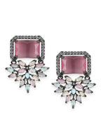 Blush Pink Stone Earrings- Ruby Raang | Grocsy