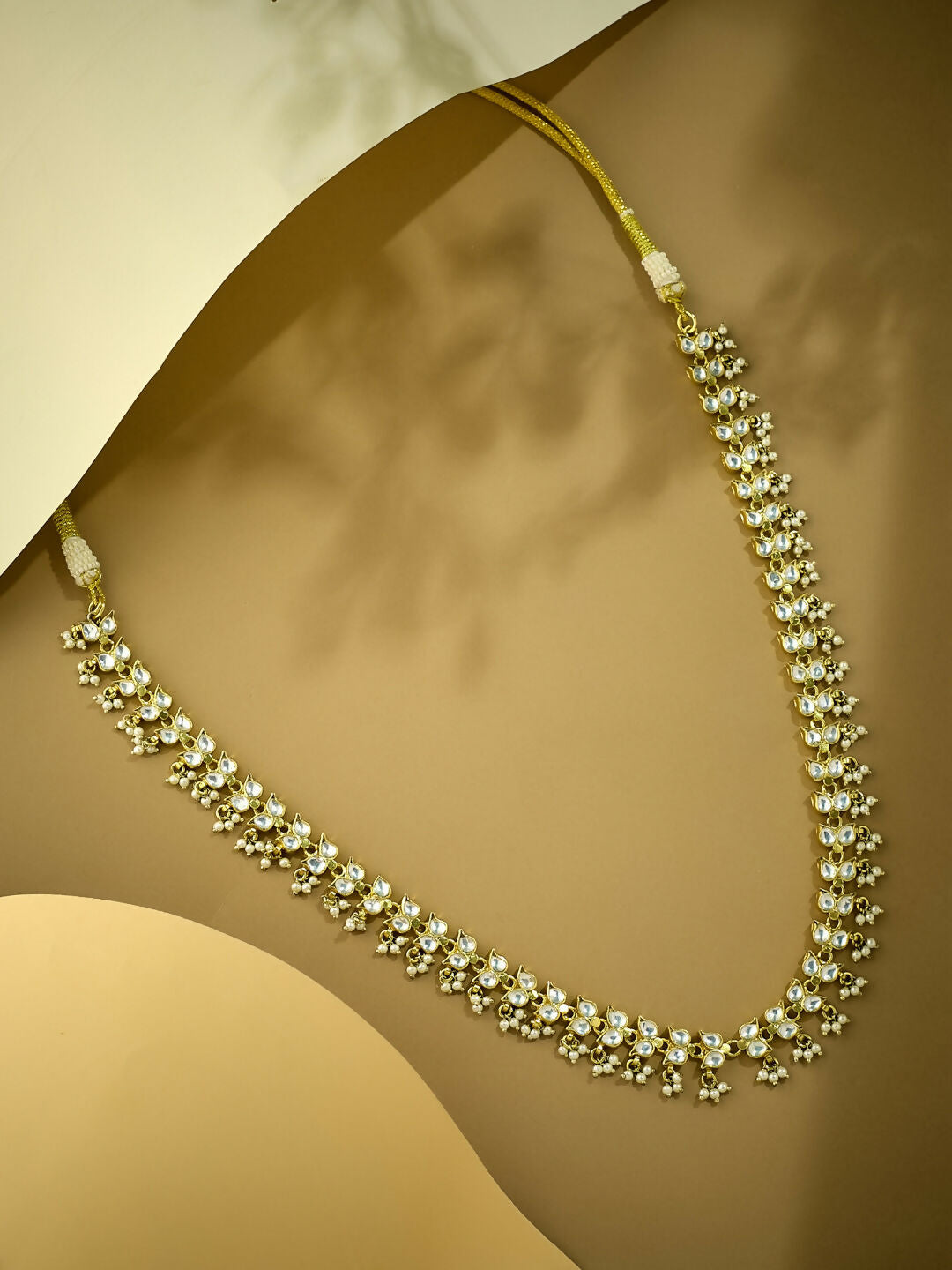 Nuyug 22K Gold-Plated Kundan & Pearl Studded Matha Patti Head Jewellery | Grocsy