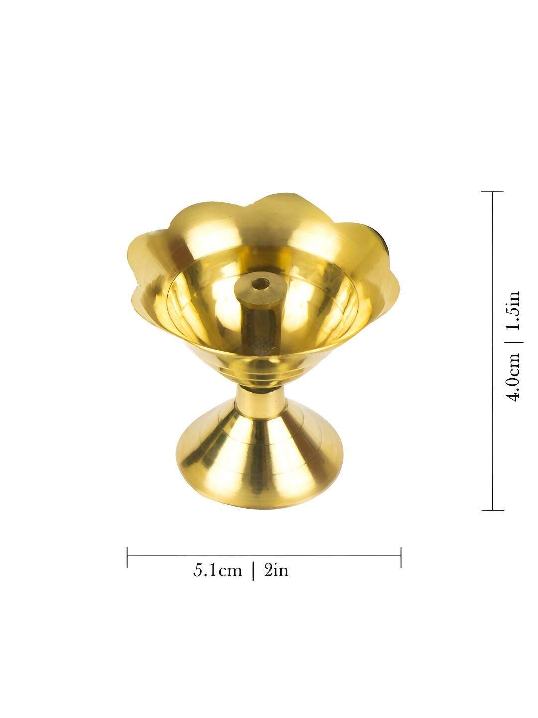 Spillbox Gold Toned Brass Small Diya | Grocsy