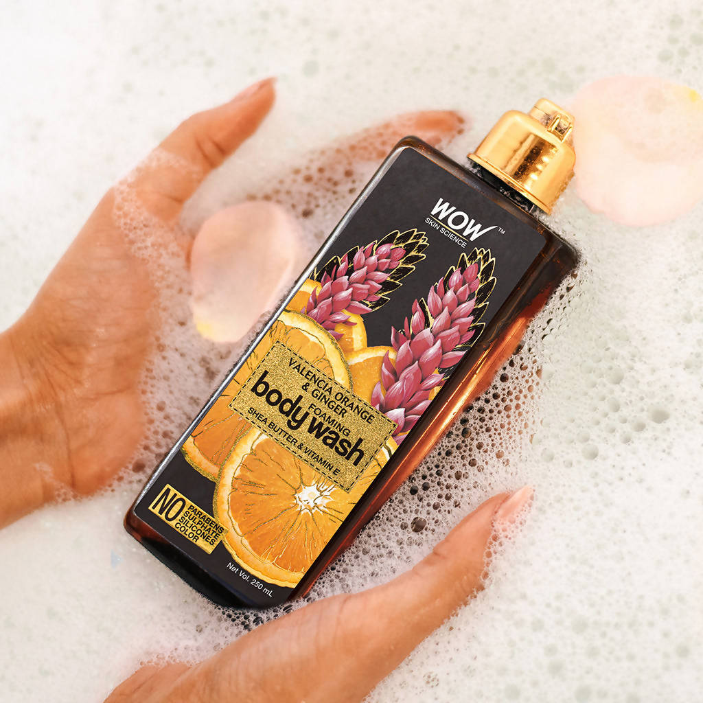 Wow Skin Science Valencia Orange & Ginger Foaming Body Wash | Grocsy