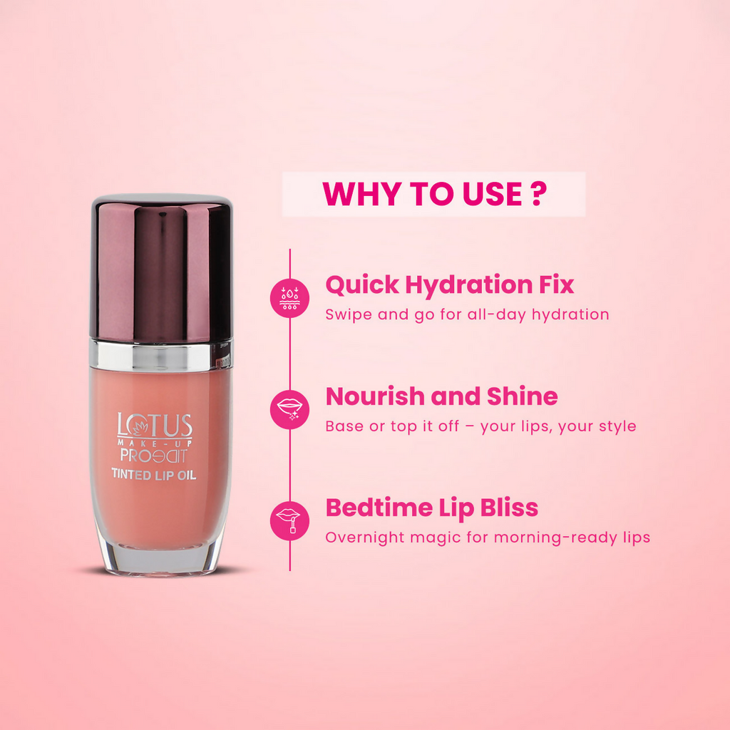 Lotus Make Up Proedit Tinted Lip Oils - Peach | Grocsy