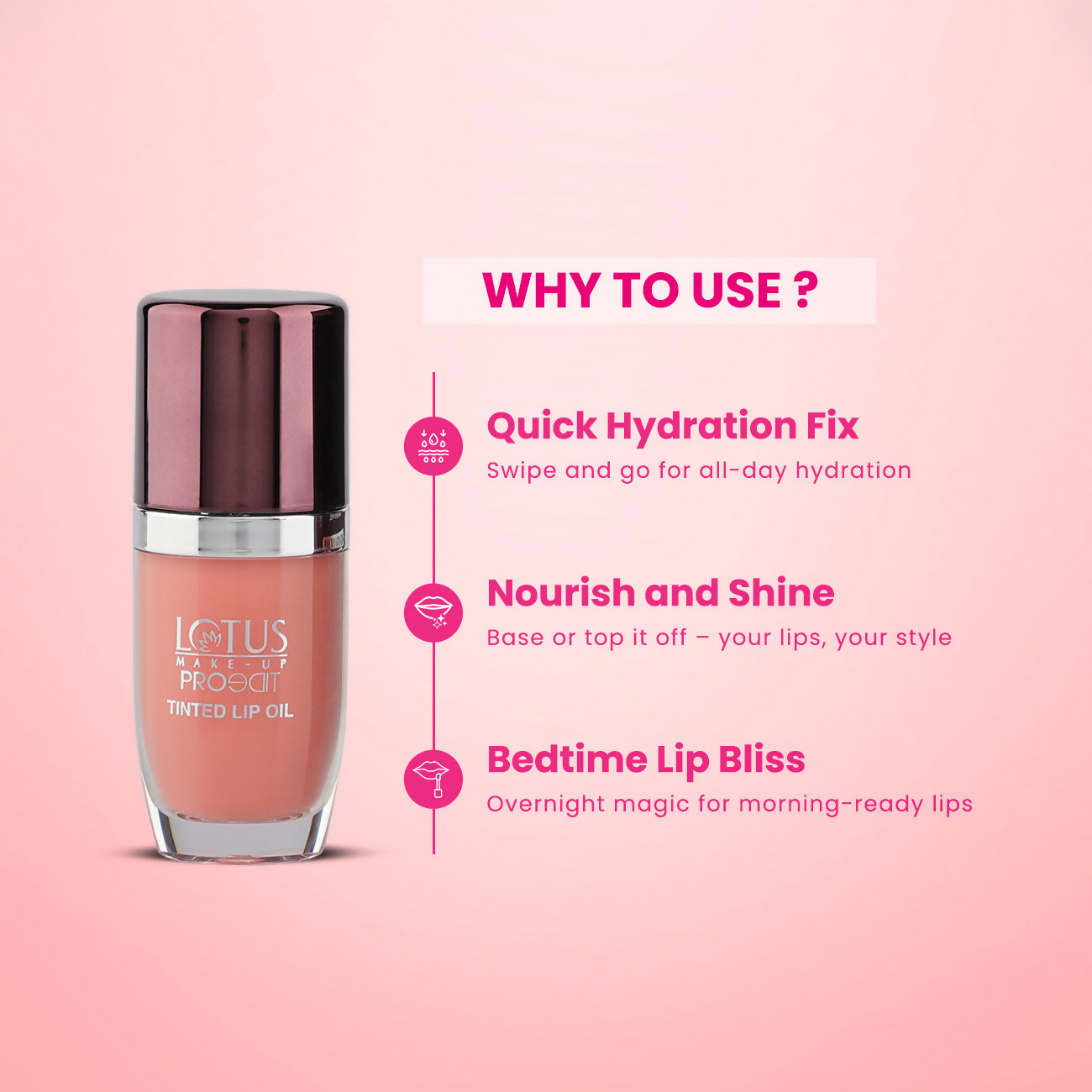 Lotus Make Up Proedit Tinted Lip Oils - Peach | Grocsy