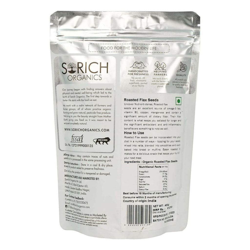 Sorich Organics Roasted Flax Seeds | Grocsy