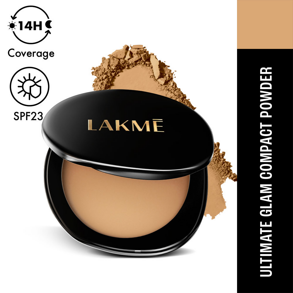 Lakme Ultimate Glam Compact, Skin Lightening Compact Powder - Beige Honey 05 | Grocsy