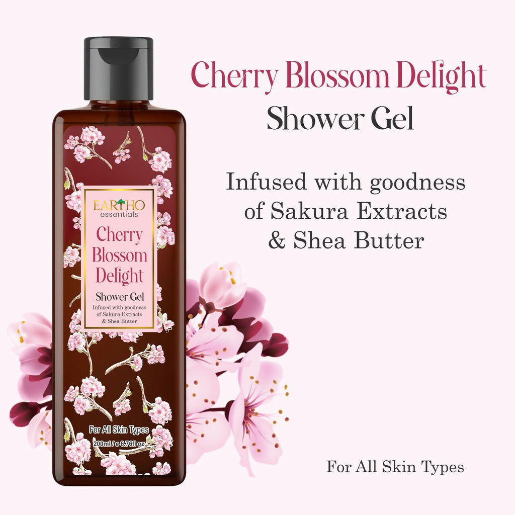 Eartho Essentials Cherry Blossom Delight Shower Gel | Grocsy