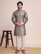 Vastranavya Traditional Festival Wear Pure Silk Thread & Sequence Embroidered Work Kurta | Grocsy