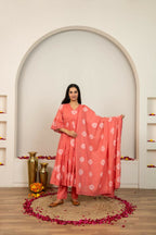 Joban Fashion Pink Tie & Dye Cotton Suit Set | Grocsy