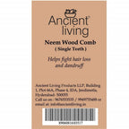 Ancient Living Neem Wood Comb Single Teeth | Grocsy