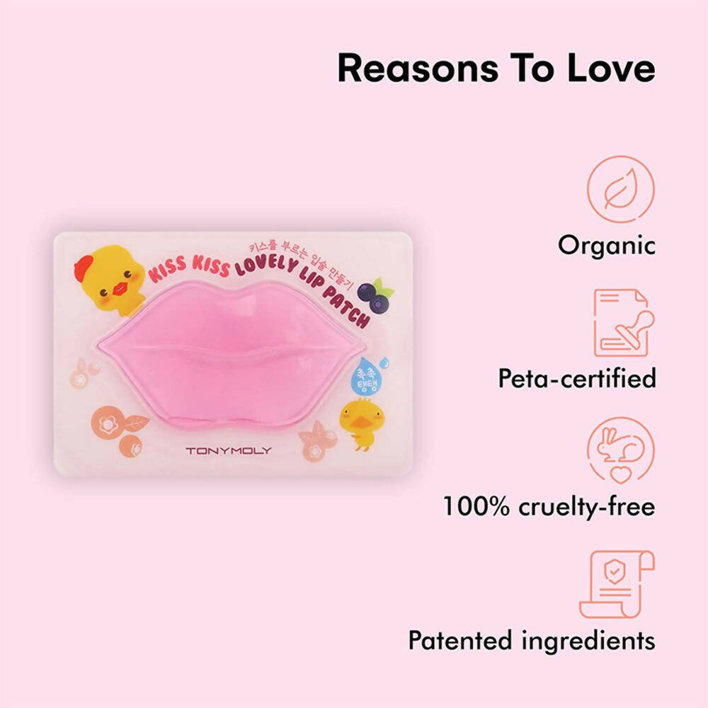Tonymoly Hydrating Kiss Kiss Lovely Lip Patch - Korean Skincare | Grocsy