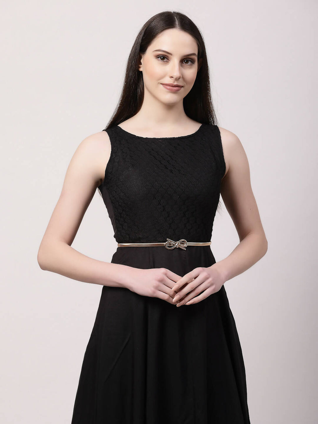 NVR Women Circular Gold-Polished Stretchable Metal Belt | Grocsy