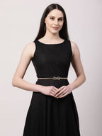 NVR Women Circular Gold-Polished Stretchable Metal Belt | Grocsy