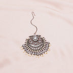 Oversized Diamond Maang Tikka- Ruby Raang | Grocsy