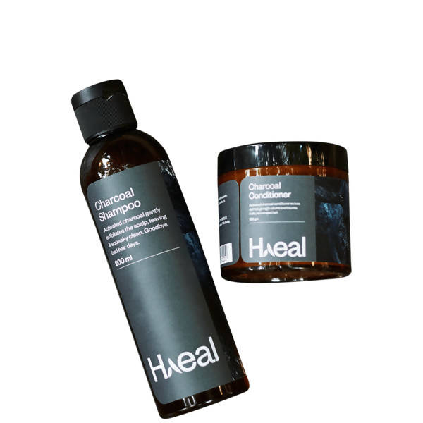 Haeal Charcoal Shampoo + Conditioner Combo | Grocsy