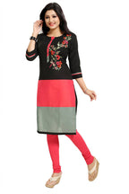 Snehal Creations Pristine Black Designer Threadwork Tunic | Grocsy