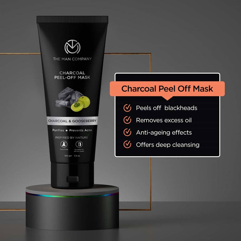 The Man Company Charcoal Peel Off Mask | Grocsy