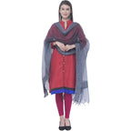 A R Silk Gray Color Chandna Orgenza Cotton Dupattas and Chunnis | Grocsy