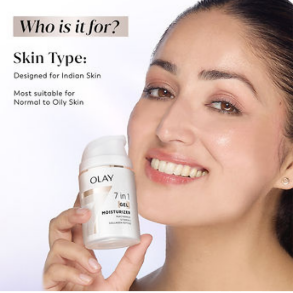 Olay 7in1 Gel Moisturizer with Niacinamide, Vitamin C, Collagen Peptide | Grocsy