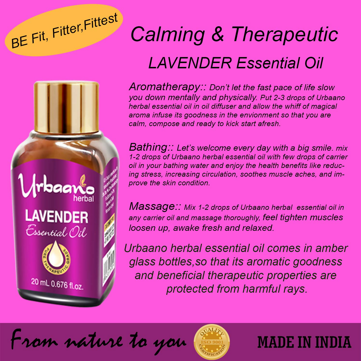 Urbaano Herbal Lavender Essential Oil | Grocsy