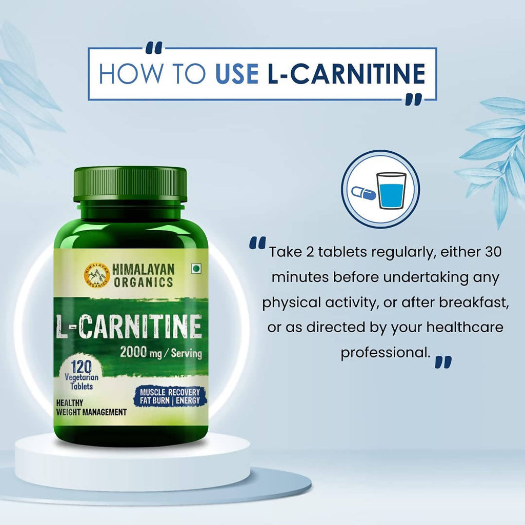 Himalayan Organics L Carnitine 2000mg/Serving Tablets | Grocsy