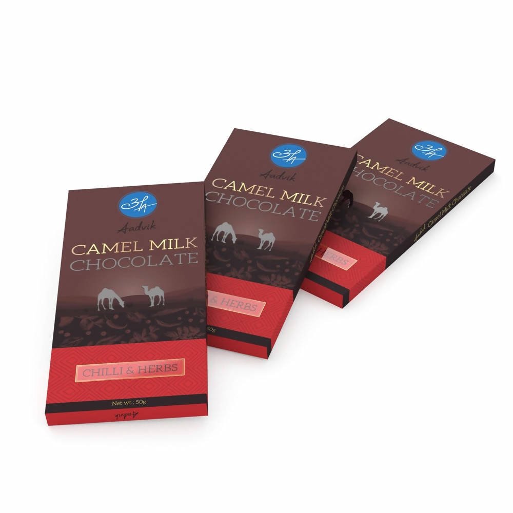 Aadvik Camel Milk Chocolate With Chilli & Herbs | Grocsy