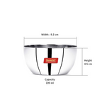 Sumeet Stainless Steel SoLid Apple Bowl | Grocsy