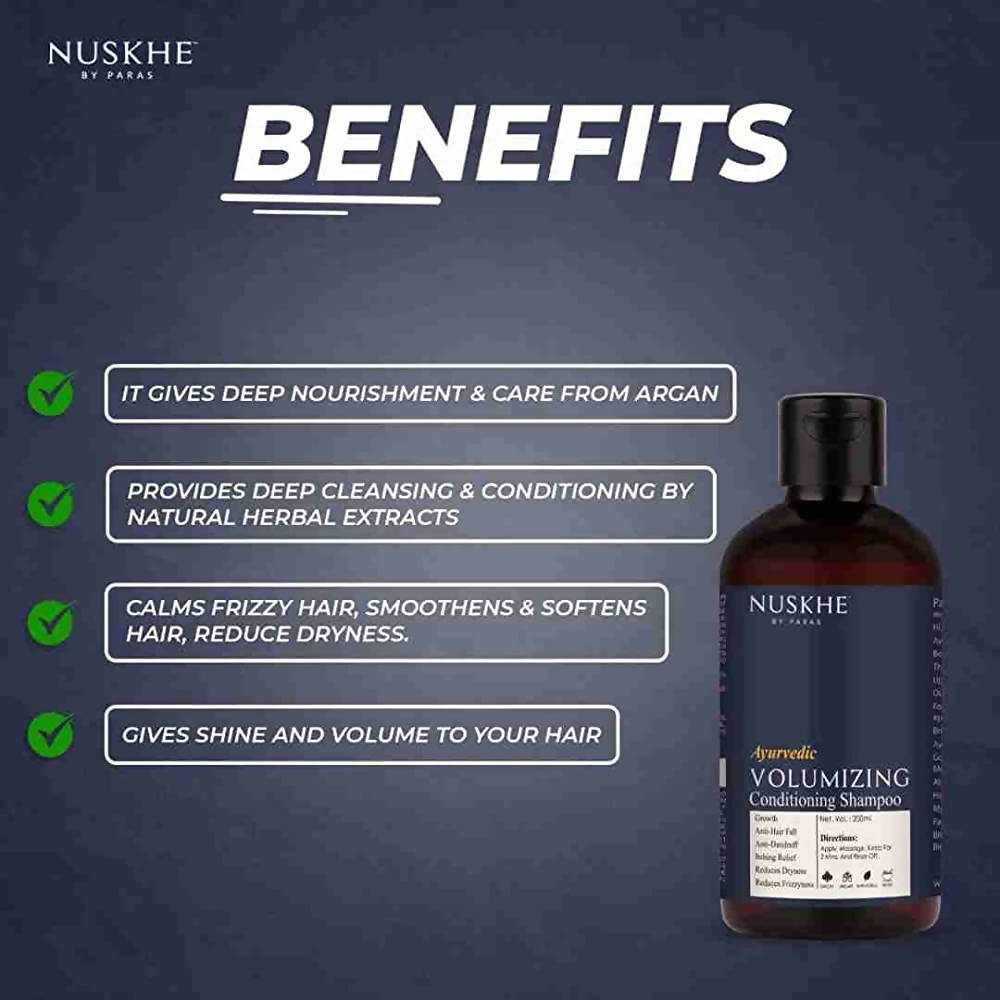 Nuskhe By Paras Ayurvedic Volumizing Conditioning Shampoo | Grocsy
