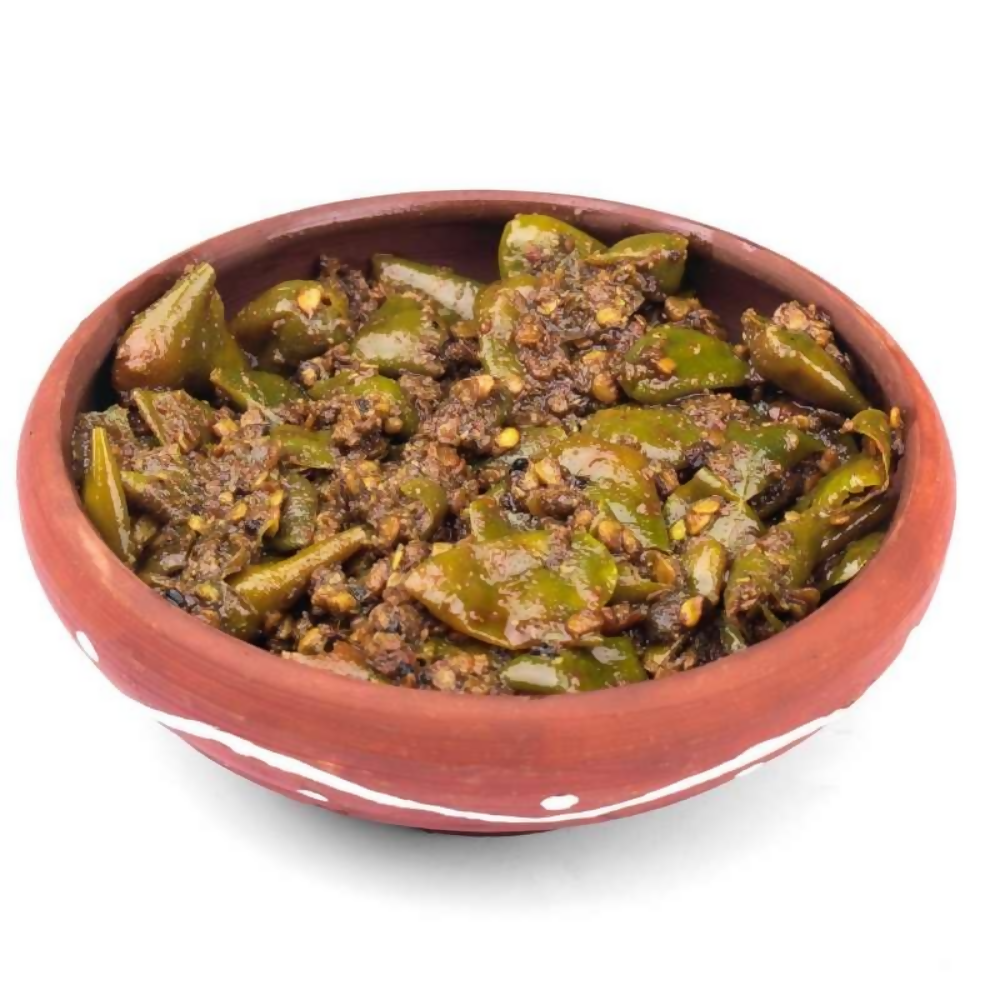Jhaji Store Spicy Green Chilli Pickle | Grocsy