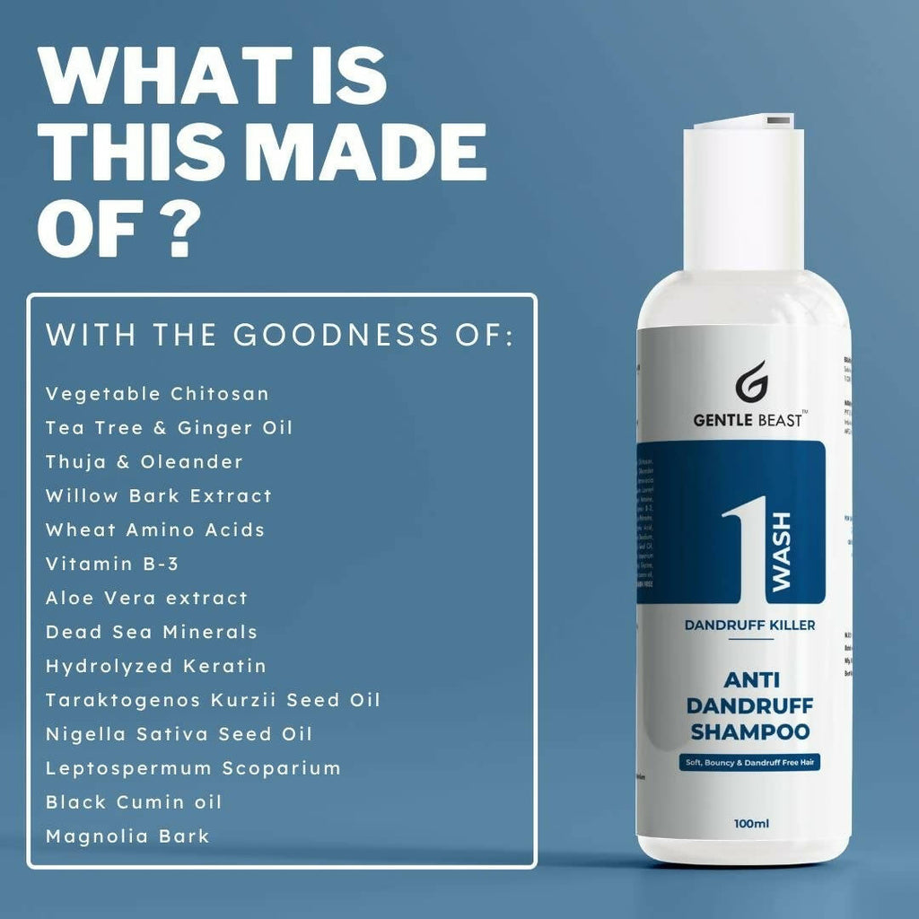 Gentle Beast 1 Wash Anti Dandruff Shampoo | Grocsy