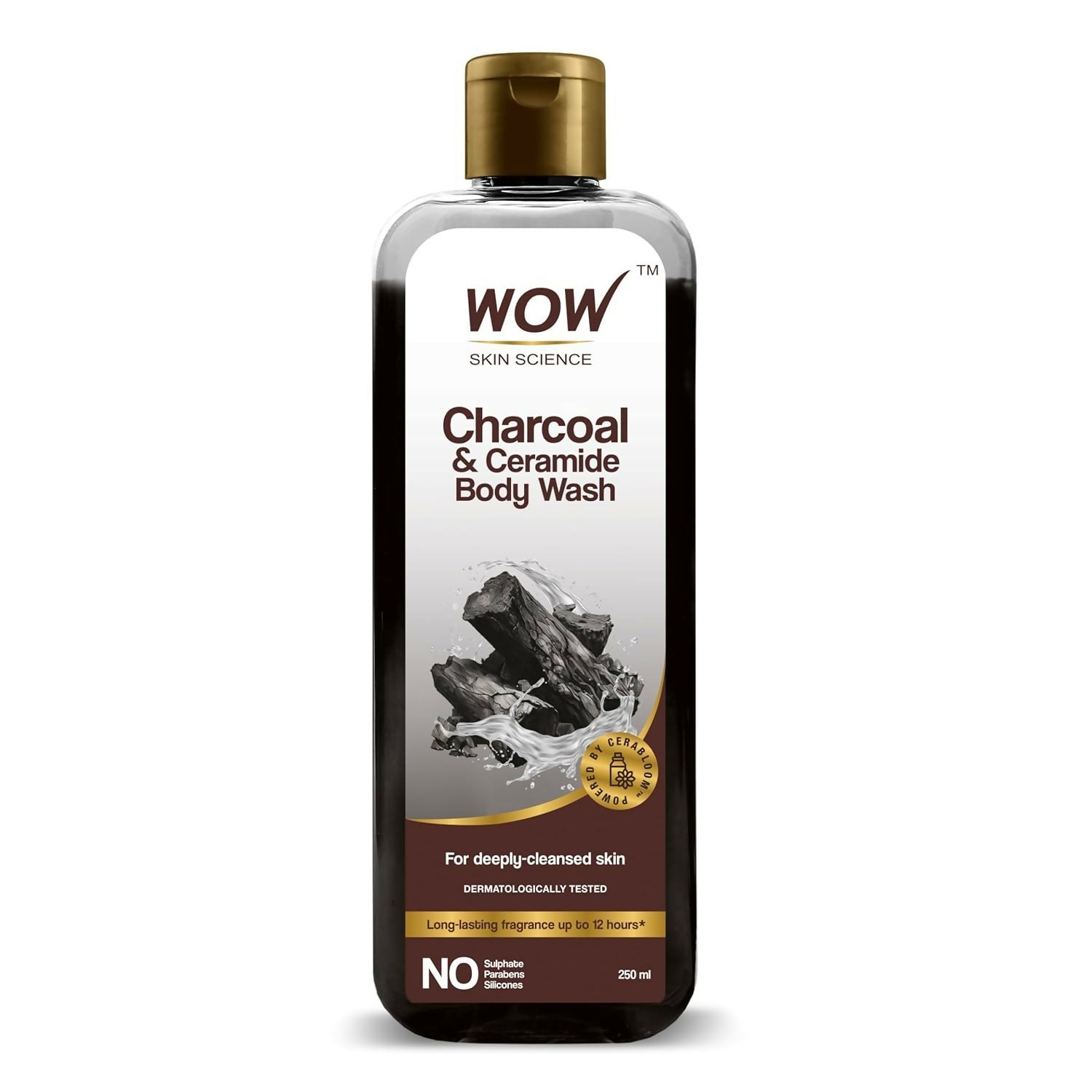 WOW Skin Science Charcoal & Ceramide Body Wash For Clears Skin Impurities, Removes Dirt & Dead Skin | Grocsy