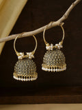 NVR Women Gold Toned Contemporary Jhumkas Earrings | Grocsy