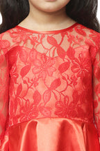 Asmaani Kids Party Wear Stylish Dresses, Perfect for Parties, Functions & Vacations - Red | Grocsy