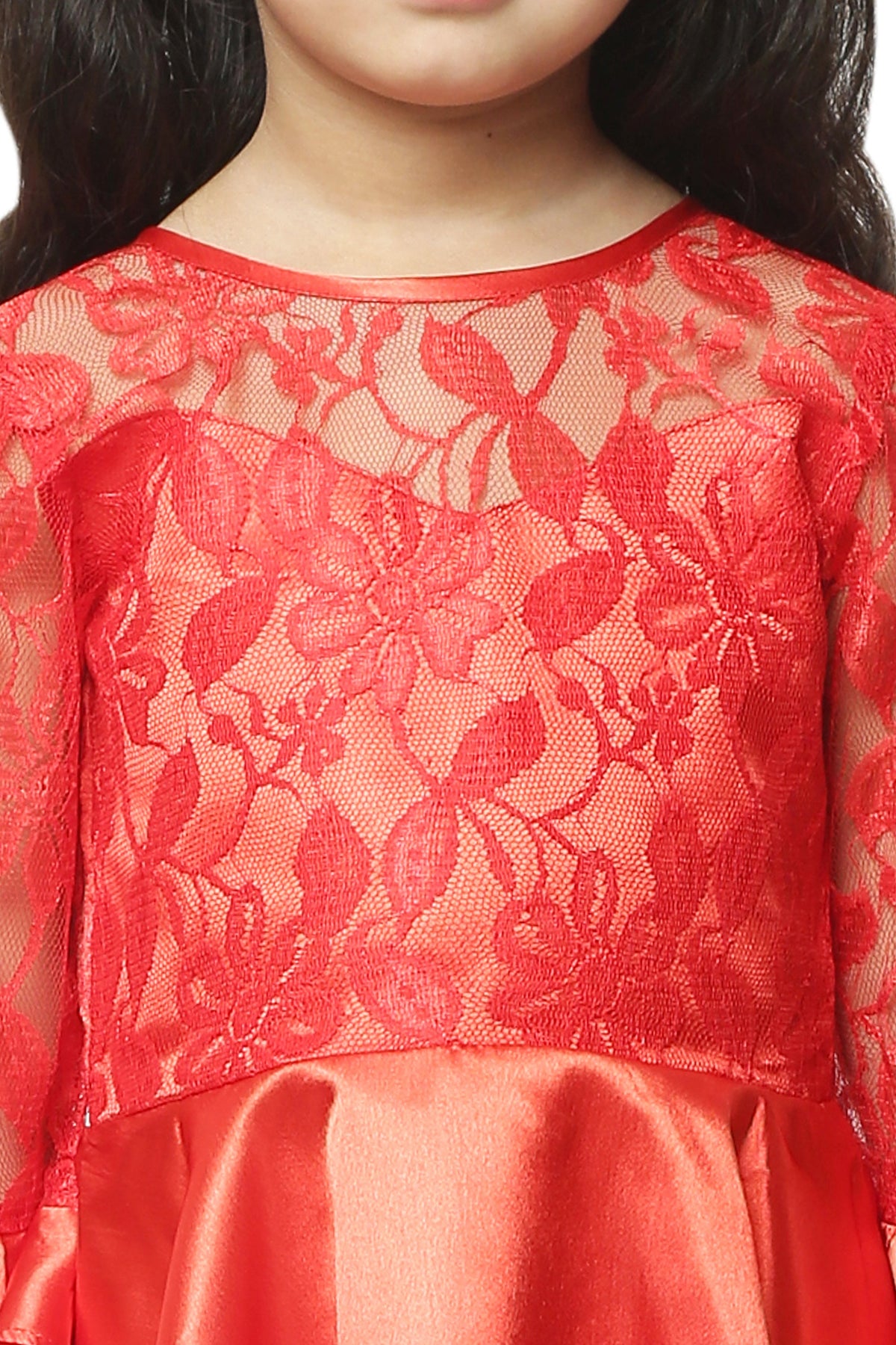 Asmaani Kids Party Wear Stylish Dresses, Perfect for Parties, Functions & Vacations - Red | Grocsy