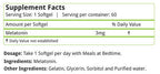 Nature's Velvet Melatonin Softgels | Grocsy