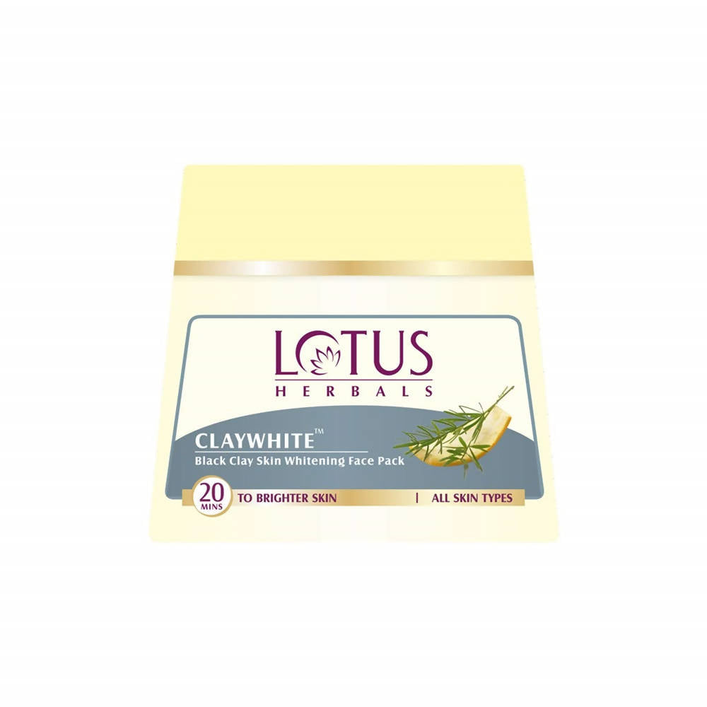 Lotus Herbals Claywhite Black Clay Skin Whitening Face Pack | Grocsy
