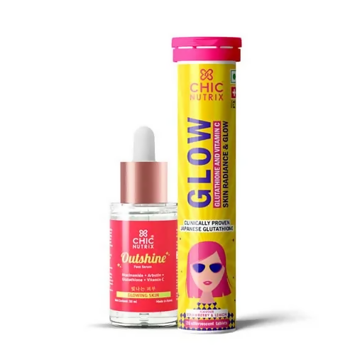 Chicnutrix Everyday Glow Combo - Glow & Outshine, Glutathione & Korean Brightening Serum | Grocsy