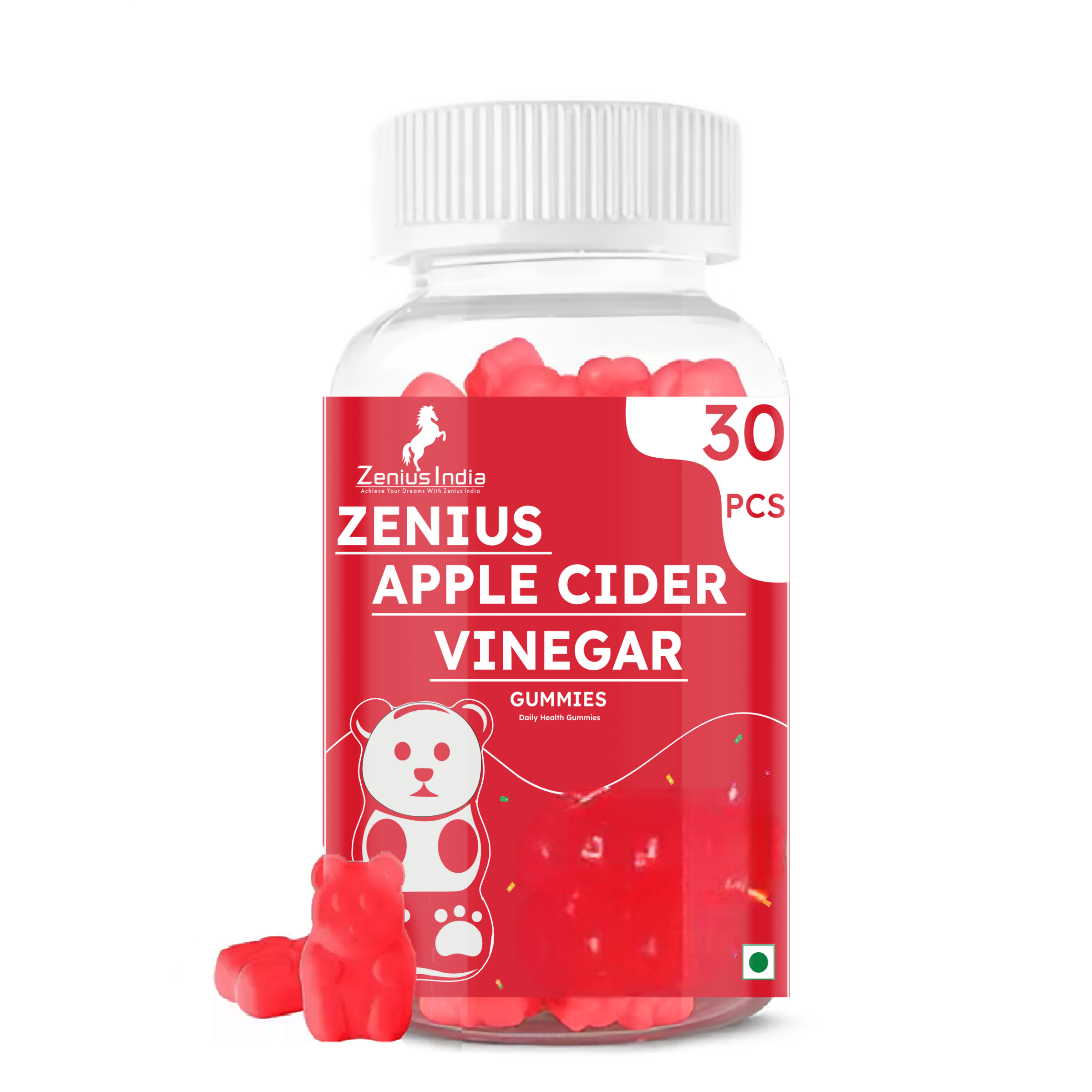 Zenius Apple Cider Vinegar Red Apple Gummies | Grocsy