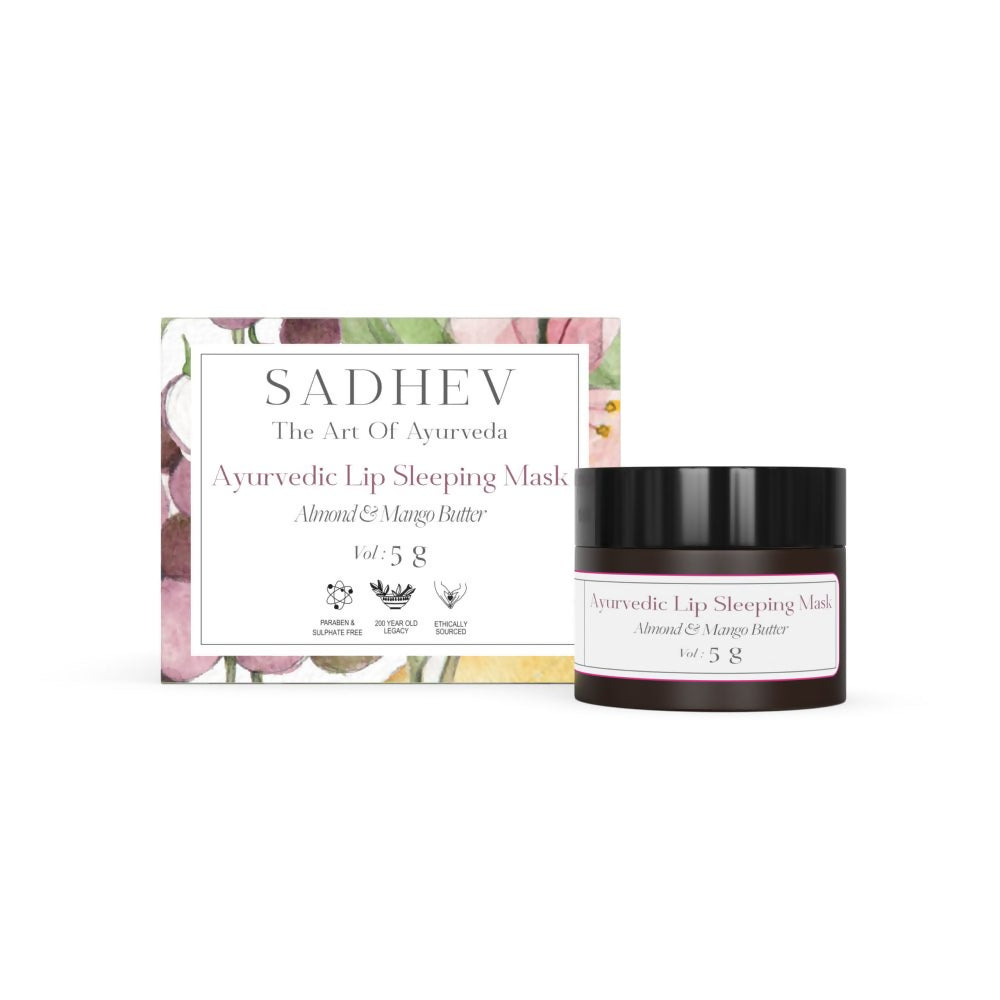 Sadhev Ayurvedic Lip Sleeping Mask With Almond & Mango Butter | Grocsy