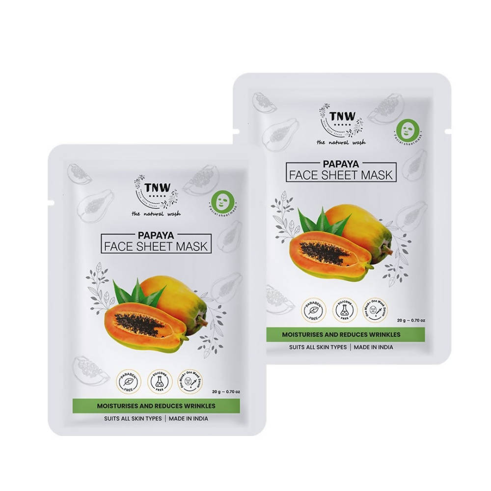The Natural Wash Papaya Face Sheet Mask | Grocsy