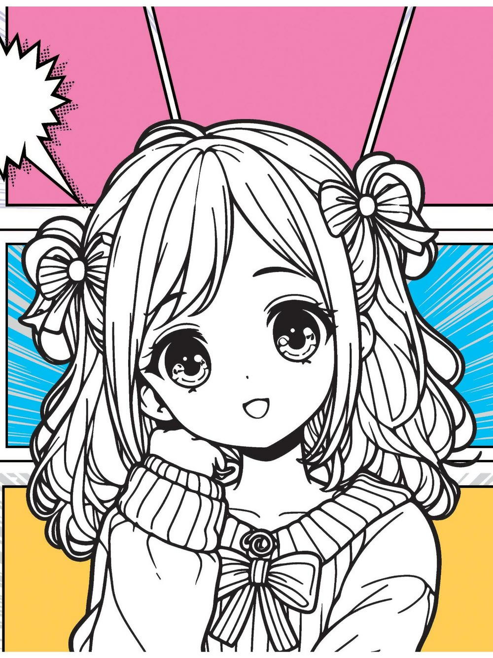 Dreamland Publications Colour Your Own Manga Book 3 With Free Manga Colouring Poster For Kids | Grocsy