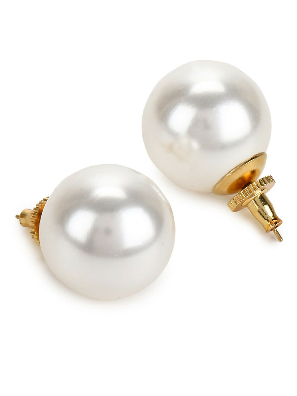 Oversized pearl Studs (22 mm)- Ruby Raang | Grocsy