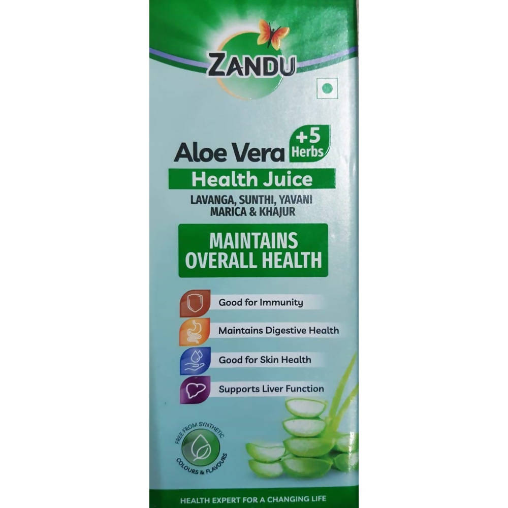 Zandu Aloe Vera And 5 Herbs Health Juice | Grocsy