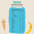 Timios Organic Wheat Banana Baby Cereal | Grocsy
