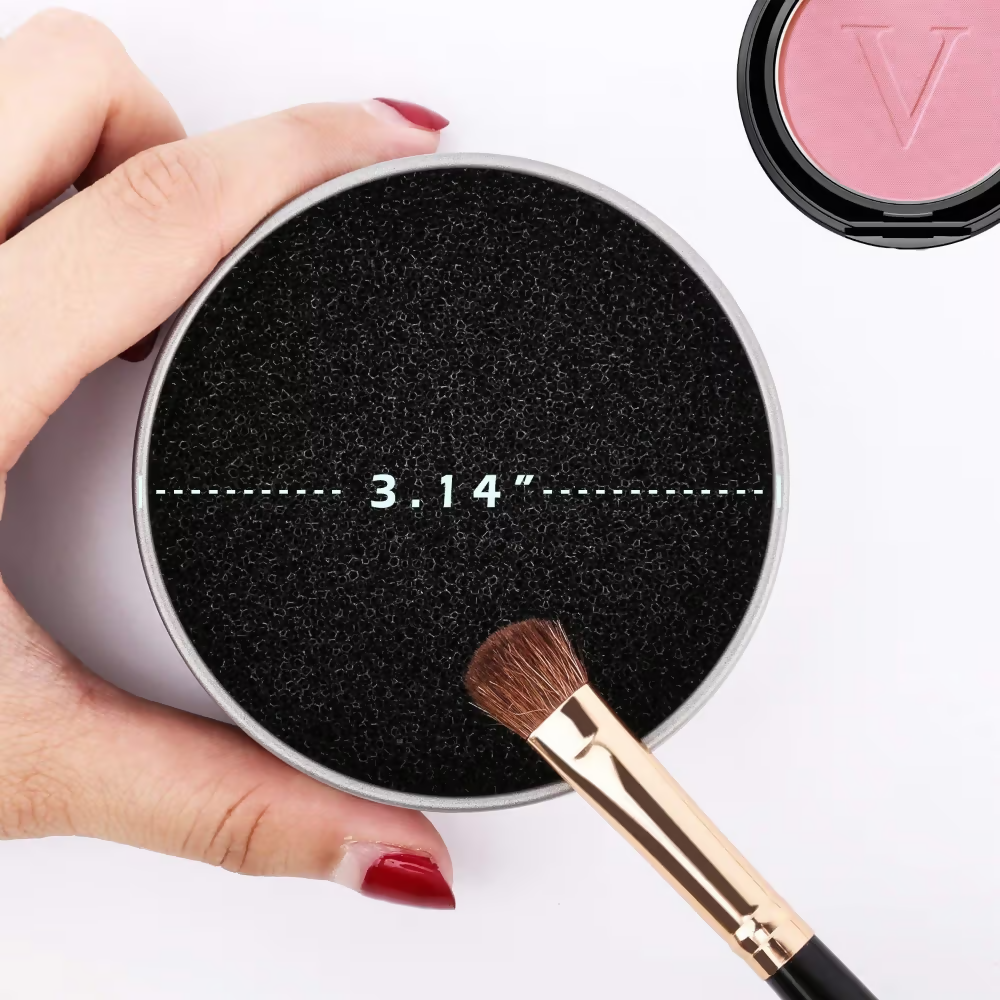 Bronson Professional Makeup Brush Cleaner Sponge Tin Quick Cleaning | Grocsy