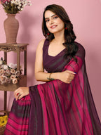 Attractive These Party Wear Ready To Wear Saree - Pink | Grocsy