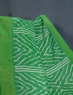 Shades Of Parrot Green With Lehariya Design Semi Chanderi Saree By Gayathri Reddy Designer Studio | Grocsy